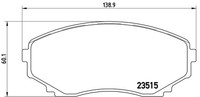 Brembo P 49 028 Bremsbelagsatz, Scheibenbremse FüR Mazda