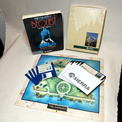 Colonel's Bequest Laura Bow Mystery Factory 85 Big Box PC 1989 Sierra Incomplete