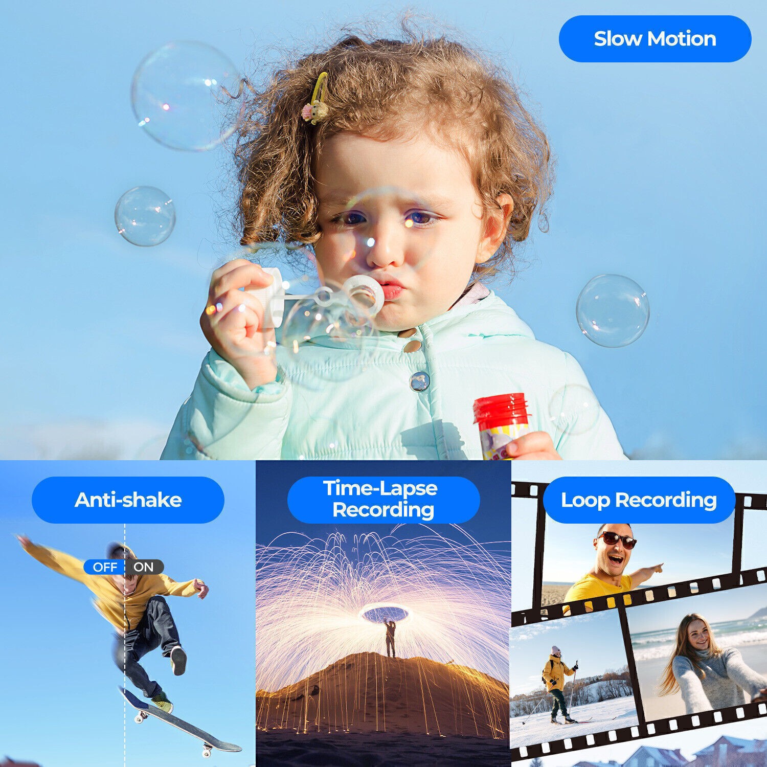 4K Touchscreen Video Camera Camcorder 48MP Night Vision 16X Digital Zoom Cam US