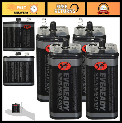 Super Heavy Duty 6V Battery - Long Lasting Power, 1 Count (Pack of 4)