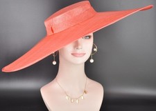 Wide Brim Sinamay Hat, Derby Hat, Ascot Hat, Church Hat, Wedding Hat,Race Day