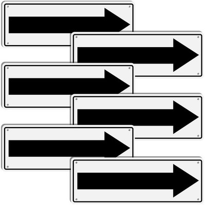 Moxweyeni Metal Arrow Sign 10 x 3.5 Inch Aluminum 10 x inches, Black 