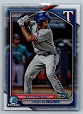Braylin Morel Texas Rangers 2024 Bowman Chrome Draft Refractor BDC-169
