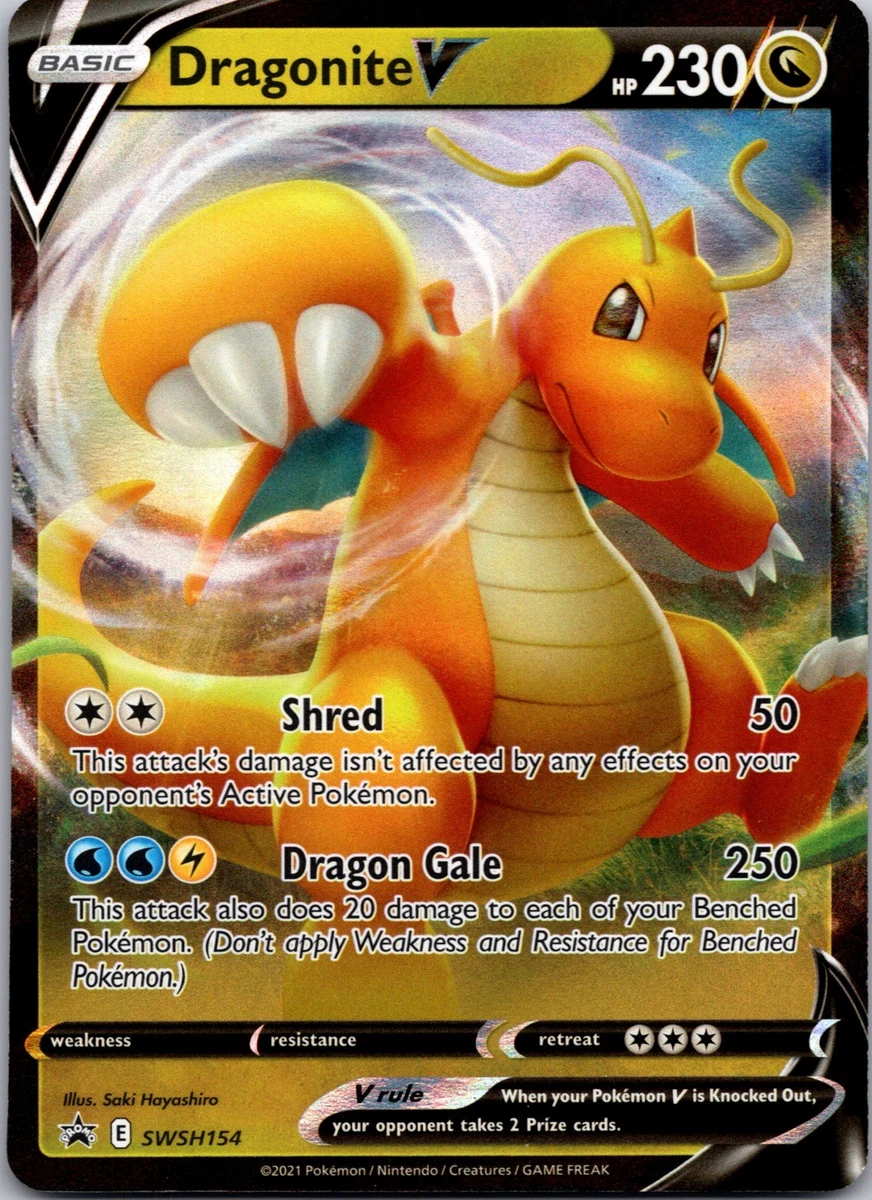 つちのこ プロモーションV ホロカード HP100 Dragonite V SWSH154 SWSH: Sword & Shield Promo Cards for sale | eBay