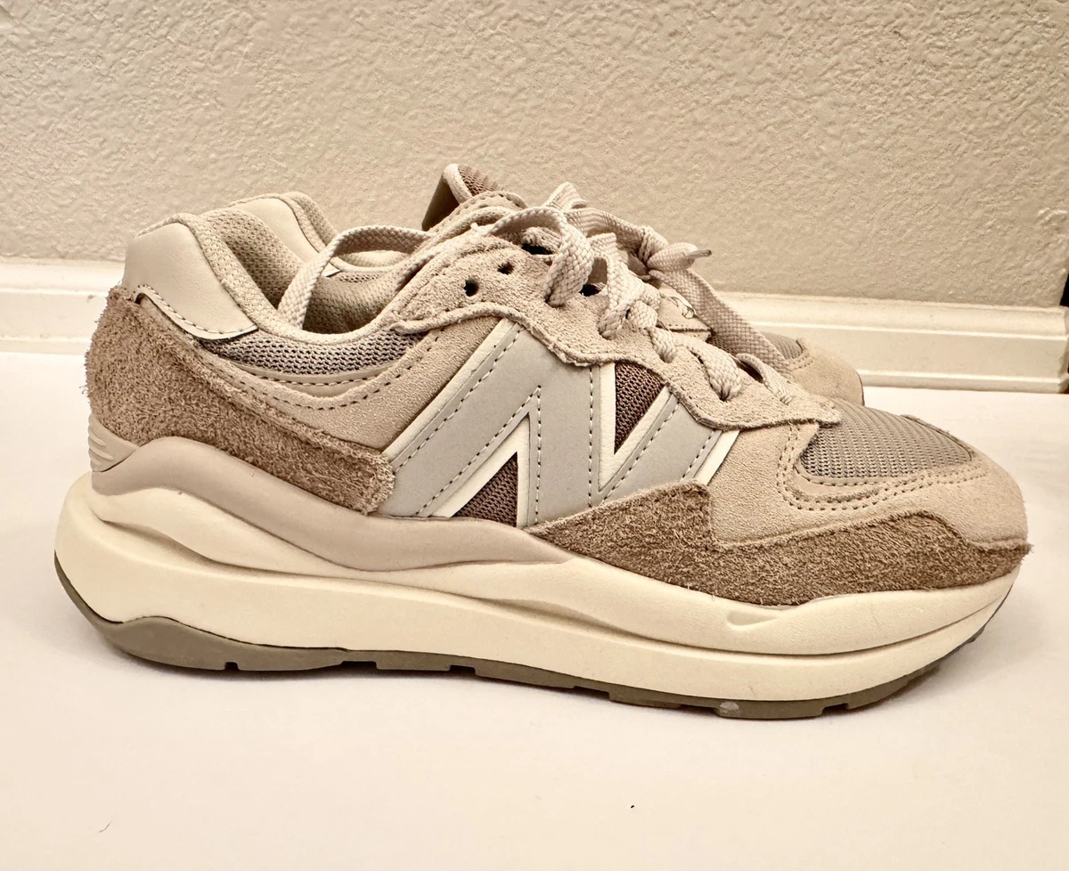 New Balance 57/40 NB Beige Grey White Suede Men Casual Shoes M5740GRM Size 8.5 New Balance 57/40 Brown White for Sale | Authenticity  main image 4