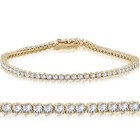 4 Carat TW Round Cut Lab Grown Diamond Tennis Bracelet 14k Yellow Gold Lab Grown