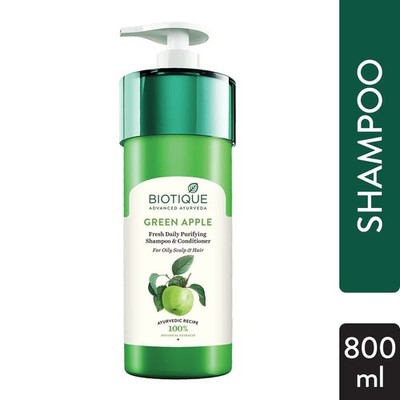 Biotique Bio Green Apple Fresh Daily Purifying Shampoo & Conditioner (800ml)