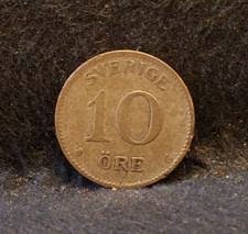 1938-G Sweden silver 10 ore, Gustaf V, KM-780