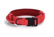 Tactical Collar-Big Dog Collar ~ Heavy Duty-K9 Dog Pet Metal Buckle USA-Large