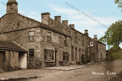 COL1204 - Yorks' - Roebuck Inn, Newall Carr Climb in early 1900s - print 6 x 4 