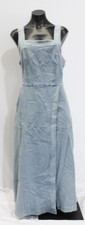 One And Only Collective Women's Sleeveless Denim Faux Wrap Dress MP7 Blue Large