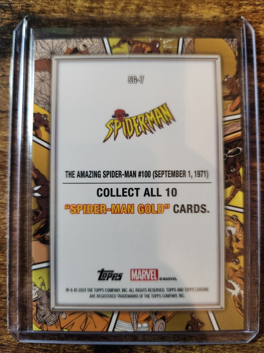 2024 Topps Chrome Marvel Spider-Man Gold Insert #SG-7 Amazing