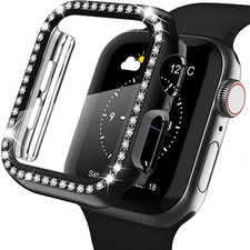 Apple Watch Series SE 7 6 5 Diamond Bling Protector Case Full Cover with Screen