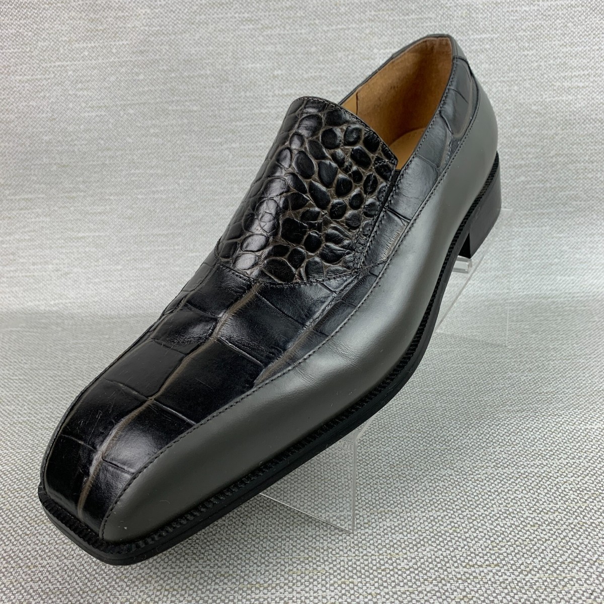 Giorgio Brutini Black Croc-Embossed Slip-On Loafers Giorgio Brutini Le Glove Mens Black Slip On | Mercari main image 4