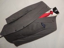 Jos A. Bank Signature 46 XL Gray Stripe 100 Wool Suit Pants 40X34