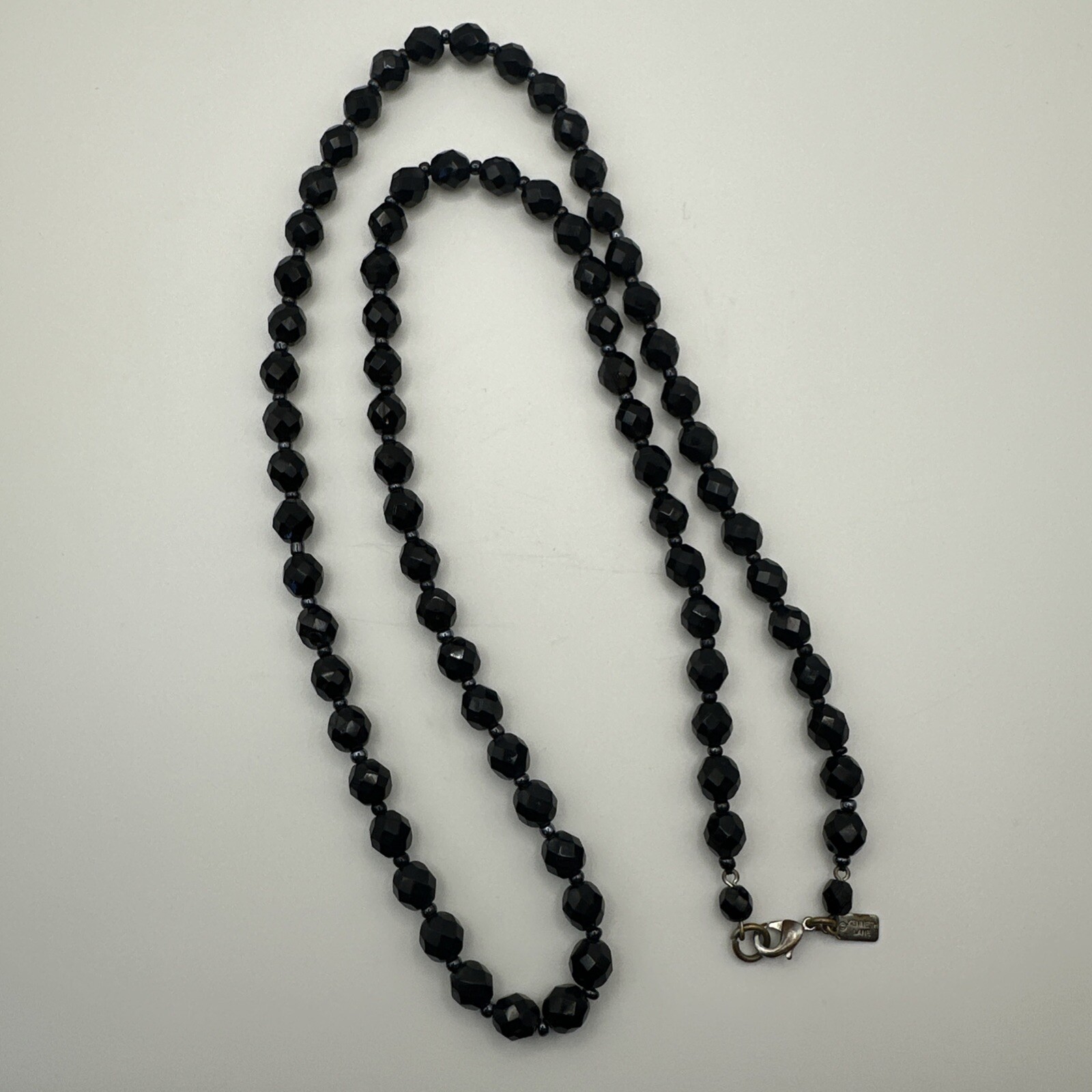 Kenneth Jay Lane KJL Black Bead Necklace 31" Vint… - image 4