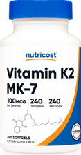 Mk-7 Vitamin K-2 100 mcg 240 Capsules Exp