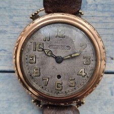 Vintage 9ct Solid Gold Harwood Herrenuhr Ersa...