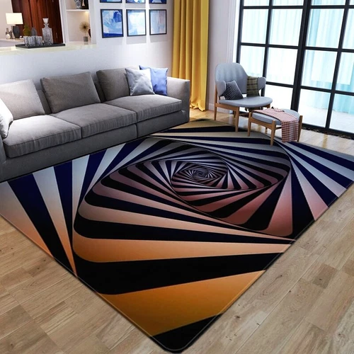 3D Vortex Illusion Carpet Entrance Door Floor Mat Abstract Geometric Optical - Picture 23 of 42