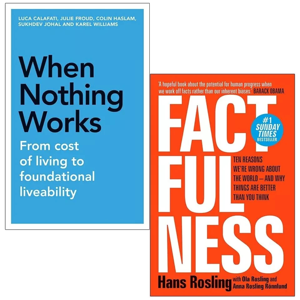 When Nothing Works Luca Calafati, Factfulness Hans Rosling 2 Books Collection
