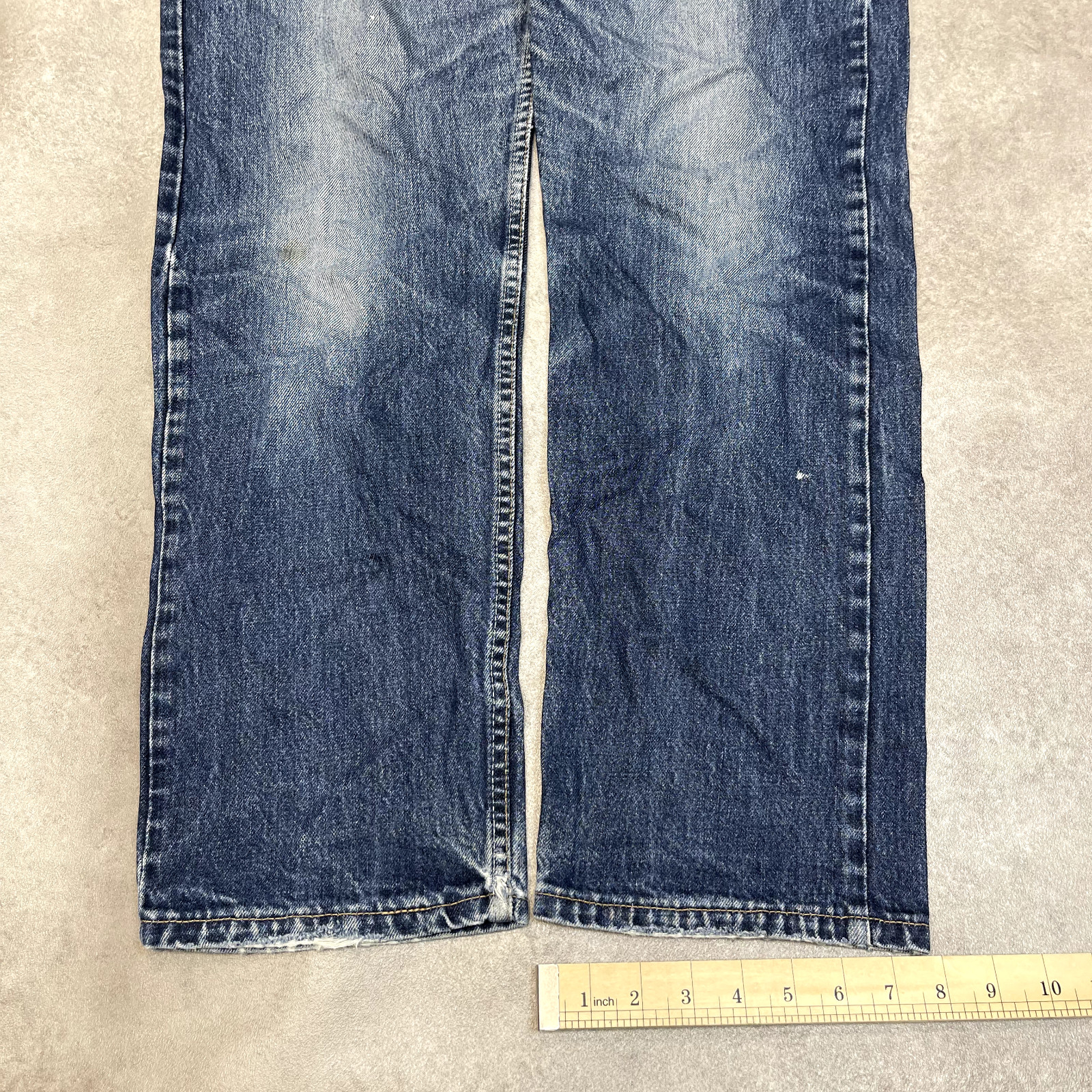 Levis 521 Jeans Mens 34" 90s Denim USA Vintage Pants Straight Fit Trousers, Blue image 5