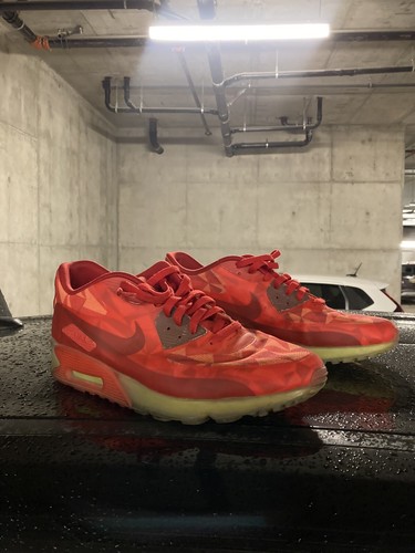 Size 14- Nike Air Max 90 Ice Gym Red 2013 631748-600 | eBay