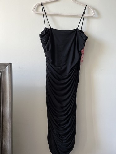 Y2K Betsey Johnson New York Vintage Pink Petal Ruche Formal Prom Dress (size L) - Picture 9 of 15