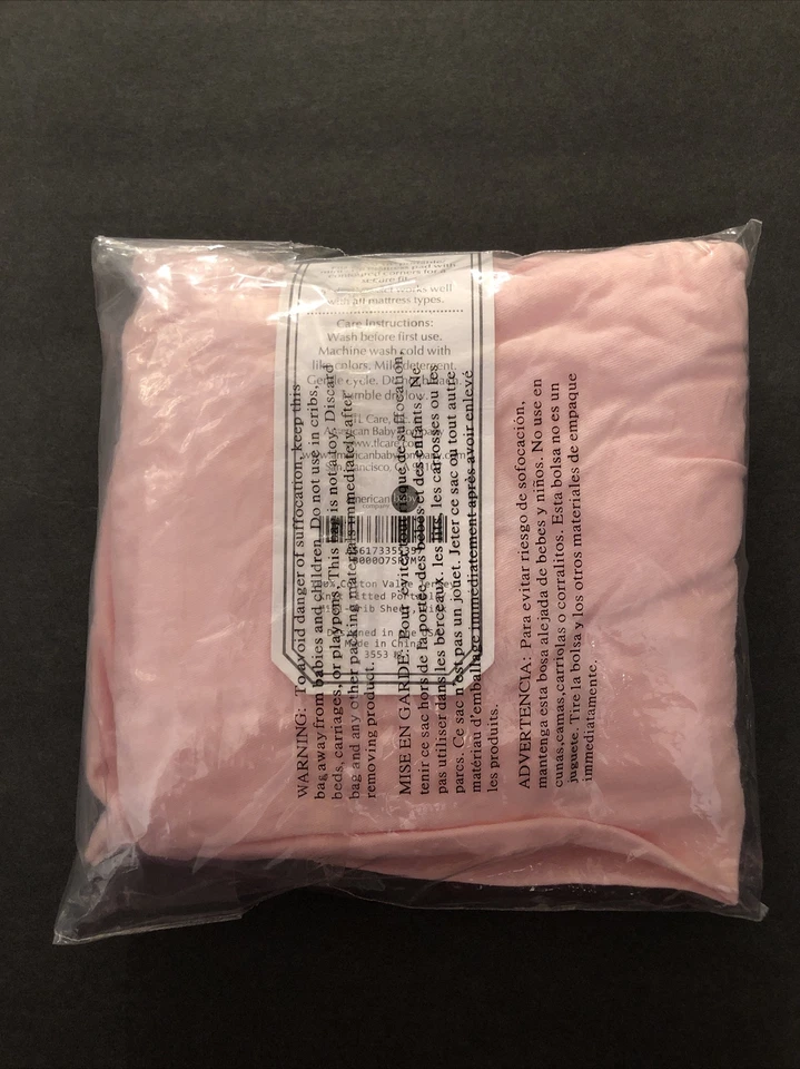 Mini sábana para cuna American Baby Company - ROSA 24 x 38 (100 % algodón jersey tejido) Foto 2 de 2