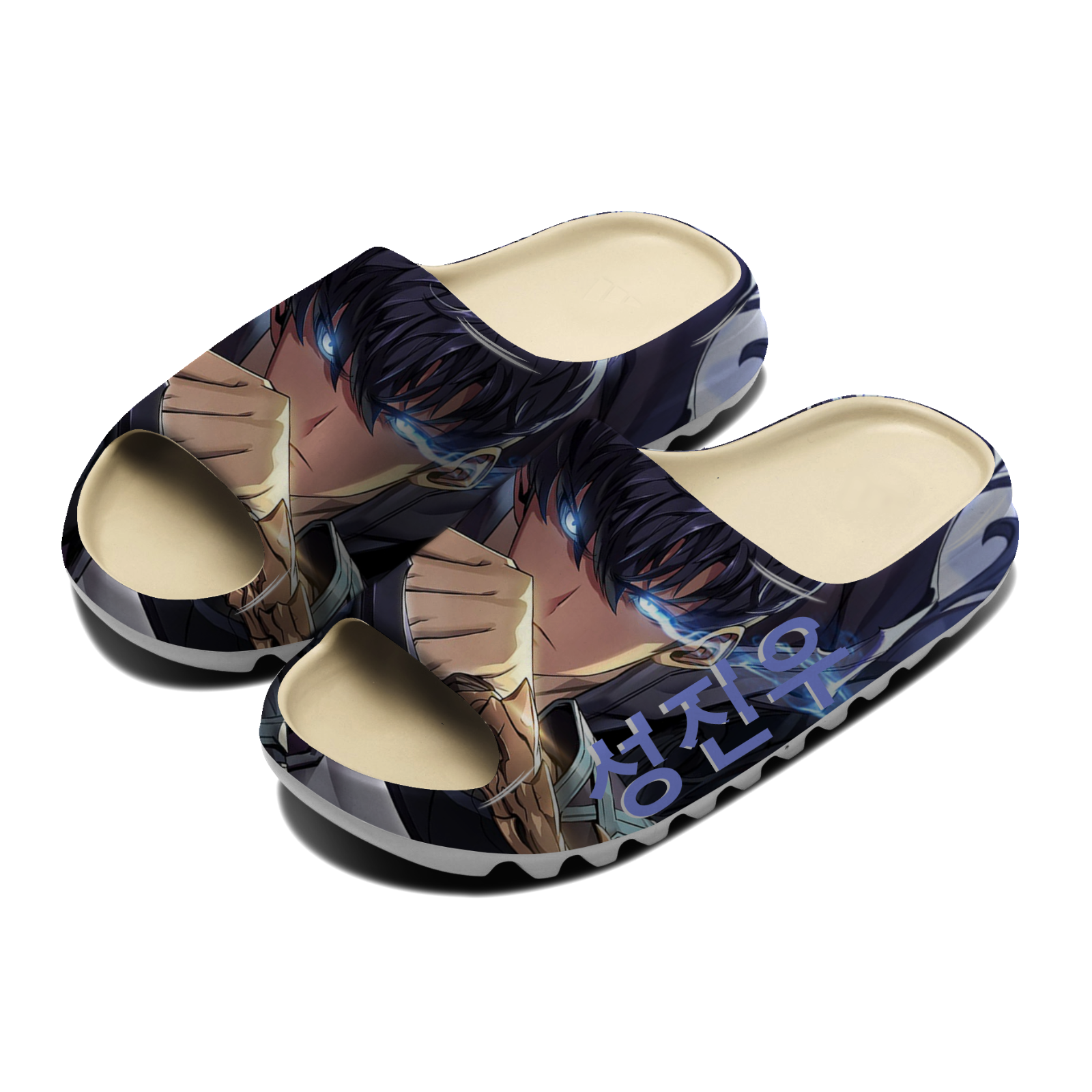 SAOLA Scarpe pantofole personalizzate anime solo livellamento cantate Jinwoo nero viola YZ slides