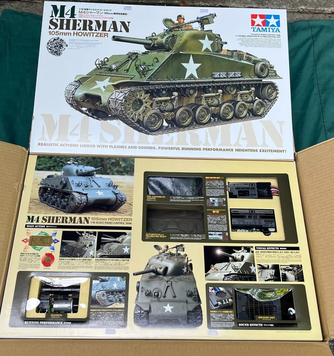 M4 SHERMAN 105mm HOWITZER Full Option Kit 1:16 RC TANK Tamiya