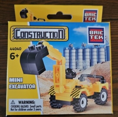Bric Tek Toys Construction Mini Excavator #44040 New