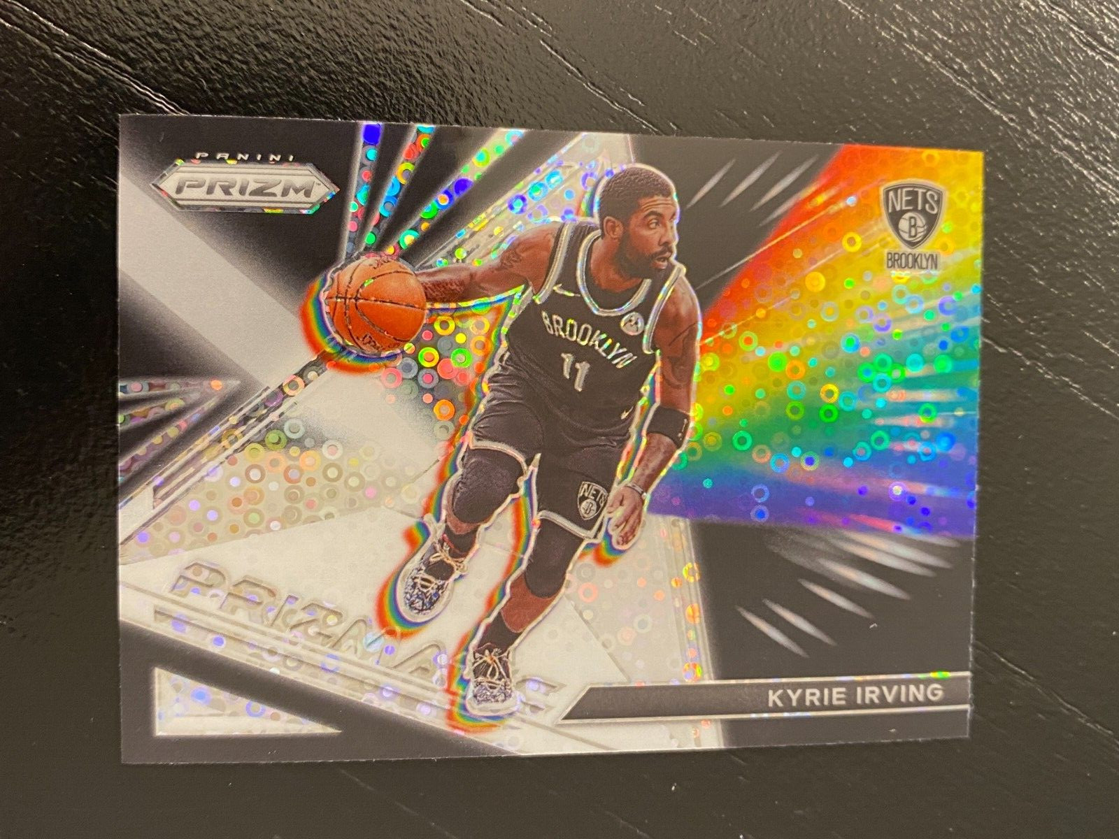 2021-22 Prizm Kyrie Irving Prizmatic Fastbreak Disco Nets