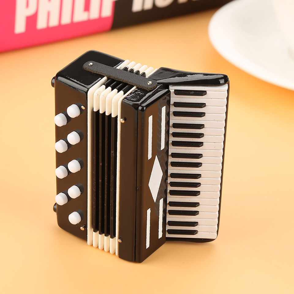 Miniature Accordion Model Display Mini Musical Ornaments Craft Home