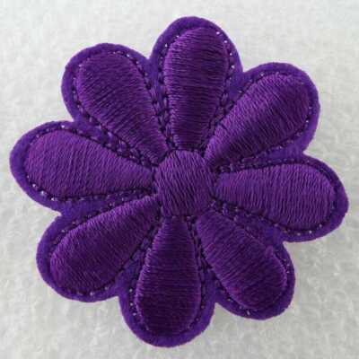 4cm Bügelbild Aufnäher Satin Blumen Motiv Gänseblümchen Garten Patch 20 FARBEN KAUFEN 1 2+ 512D