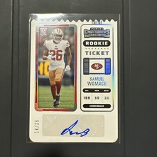 2022 Panini Contenders RC Ticket Stub Die Cut Auto Samuel Womack /26 RC 🔥 