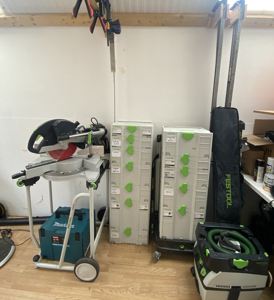 Festool Kapex KS 120 EB Mitre Saw With Stand & Wings 230v