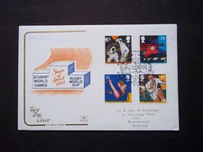 FIRST DAY COVER COTSWOLDS - YEAR OF SPORT 1991 - STUDENT WORLD GAMES