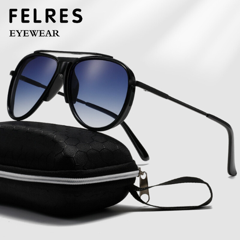 Stylish Metal Oval Sunglasses for Men and Women with UV Protection for Driving and Outdoor Use