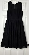 Donna Morgan Women’s Dress Size 2 Black Checkered Sleeveless Lined Knee Length