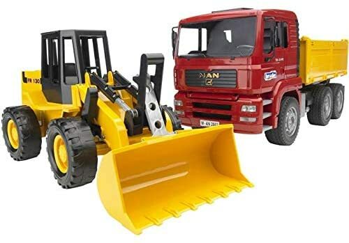 bruder 建設機械　レア　1/16 Bruder MAN Tipping Truck With Wheeled Loader 1:16 Scale