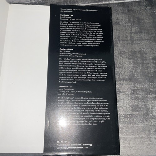 Strategies In Architectural Thinking Edited By John Whiteman HB DJ 1992 - Picture 13 of 14