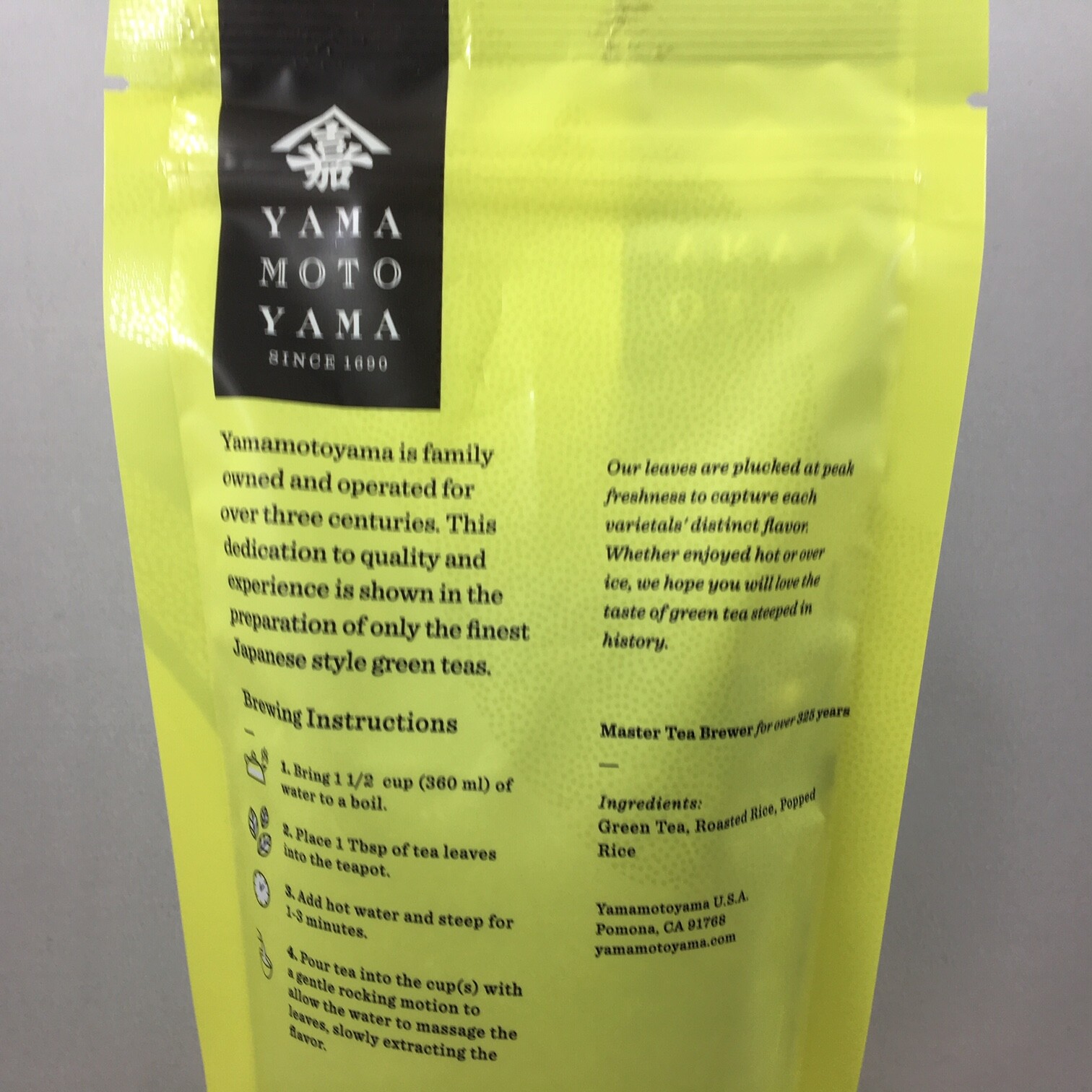 Japanese Yamamotoyama GENMAICHA Premium Loose Green Tea with Roasted Rice 5.3 oz
