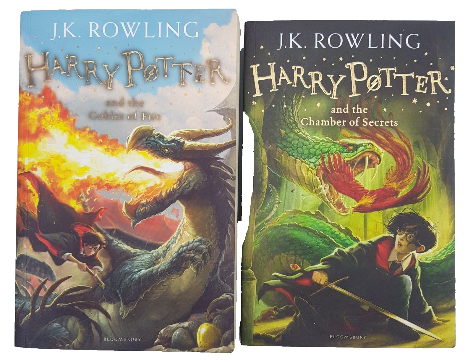Harry Potter Books Bundle - Goblet of Fire & Chamber of Secrets x2  