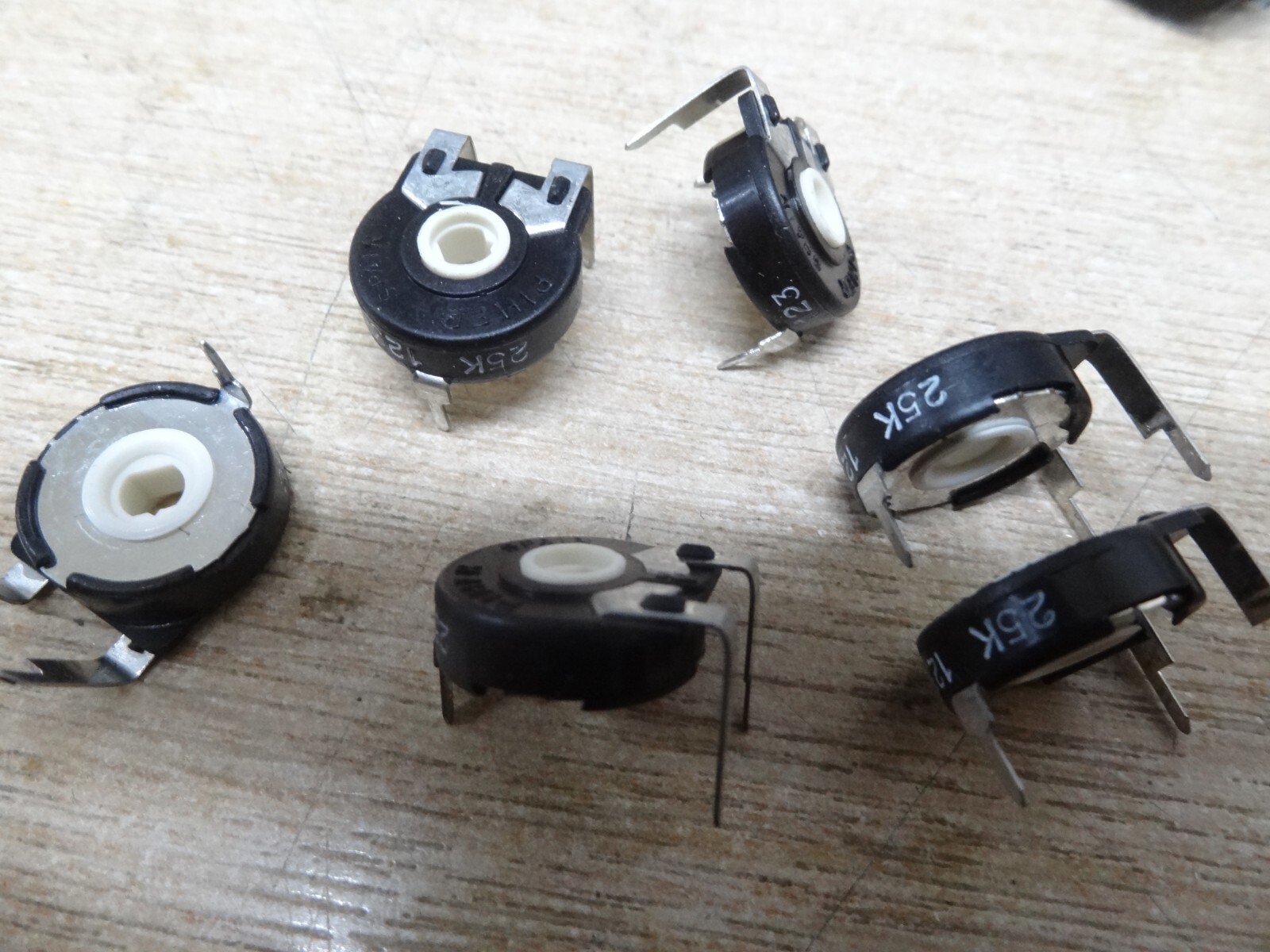 6x 25K large preset potentiometer Piher VR30 10mm x 15mm trimmer