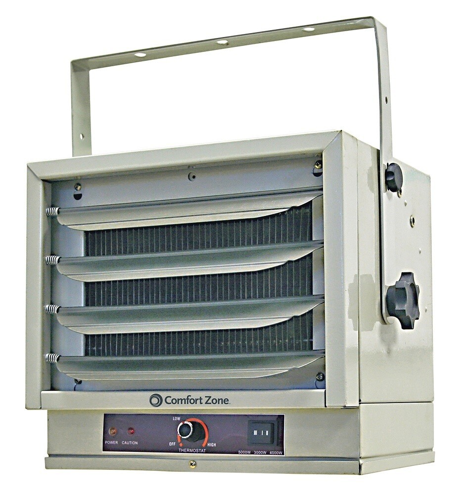 NEW Comfort Zone Heater Industrial 5000W 17000 BTU 208V Utility Garage Shed  Shop | eBay