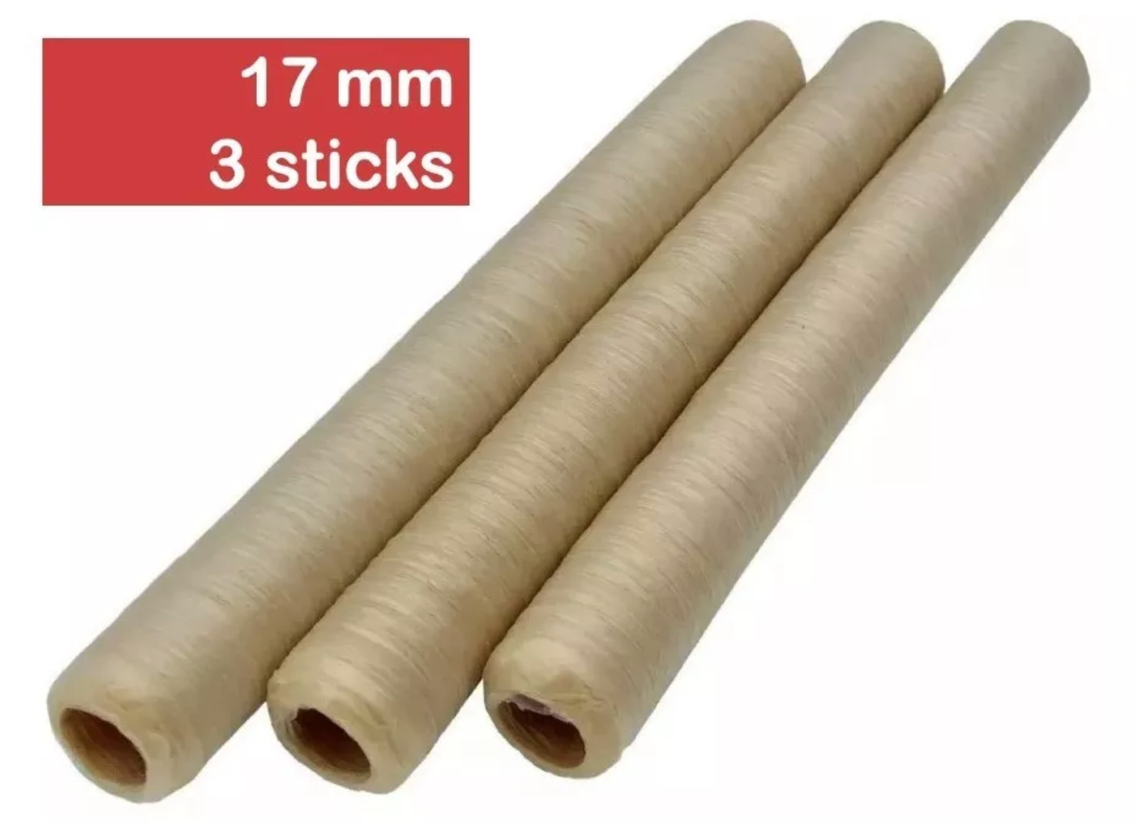 Collagen Casings Dry 17mm / 50ft Lenght for stuffing 31 Lb 270 sausages 3 sticks