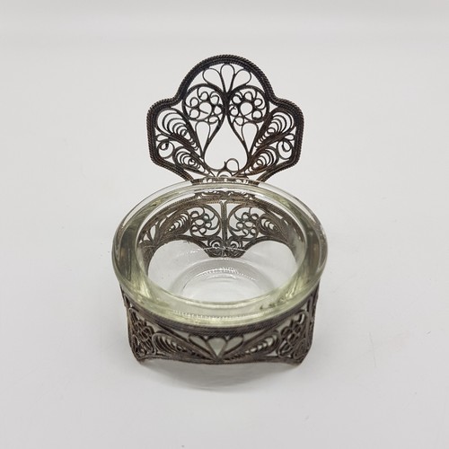 Sowjetisches Senfglas , filigran , versilbert - Gramm I.9