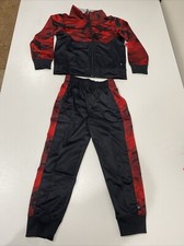 Cheetah Boys Tricot Jacket and Jogger 2-Piece Set Red Camo XS