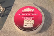 BLOOD RUN TACKLE STS 10 LB TEST 100% FLUOROCARBON LEADER TIPPET 200YDS STEELHEAD