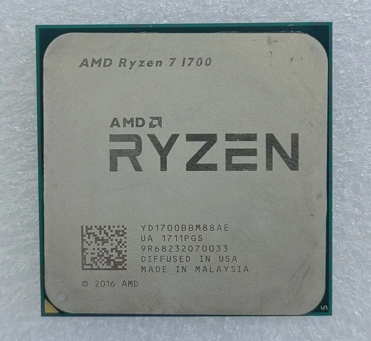 Computer Ryzen 7 AMD Ryzen 7 1700 Processor Model 8 Single Core